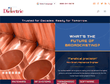 Tablet Screenshot of dielectric.com